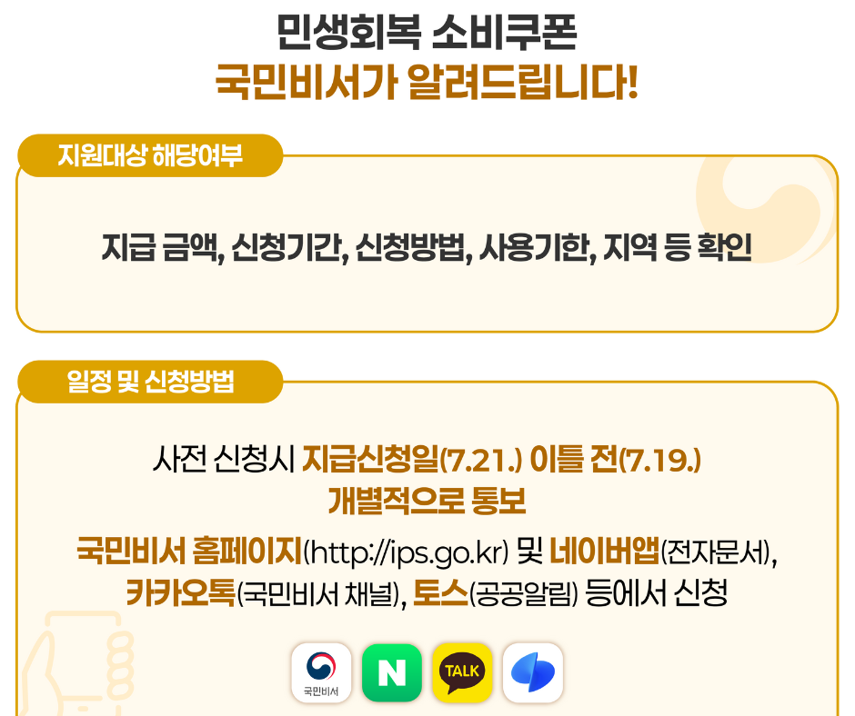 2025 민생회복 소비쿠폰 신청 방법 완벽 정리 최대 55만원 받는 꿀팁!
