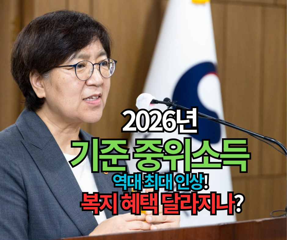 2026년, 기준 중위소득 역대 최대 인상! 복지 혜택 달라지는 점