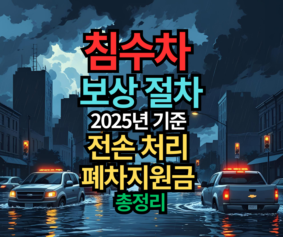 침수차 보상 절차, 2025년 기준 및 전손 처리, 폐차지원금 총정리