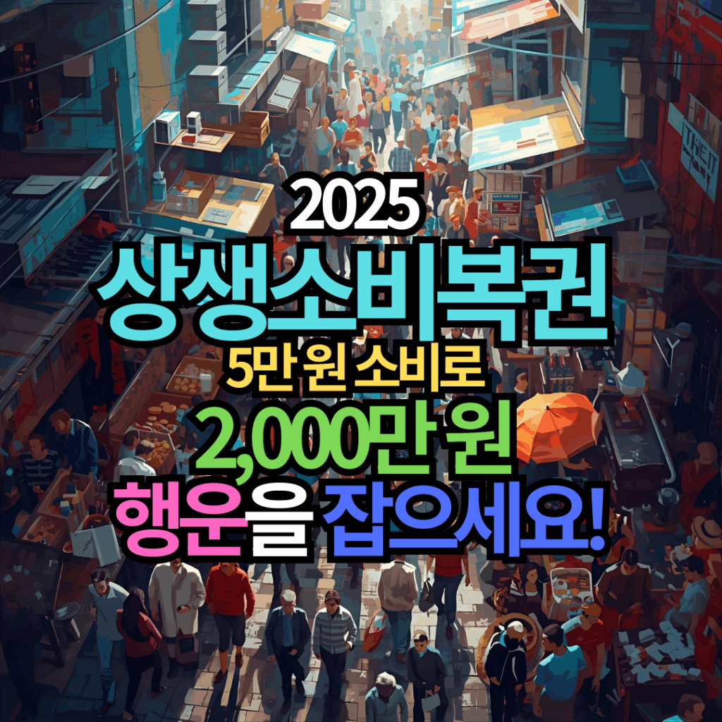 2025 상생소비복권, 5만 원 소비로 2,000만 원 당첨의 행운을 잡으세요!