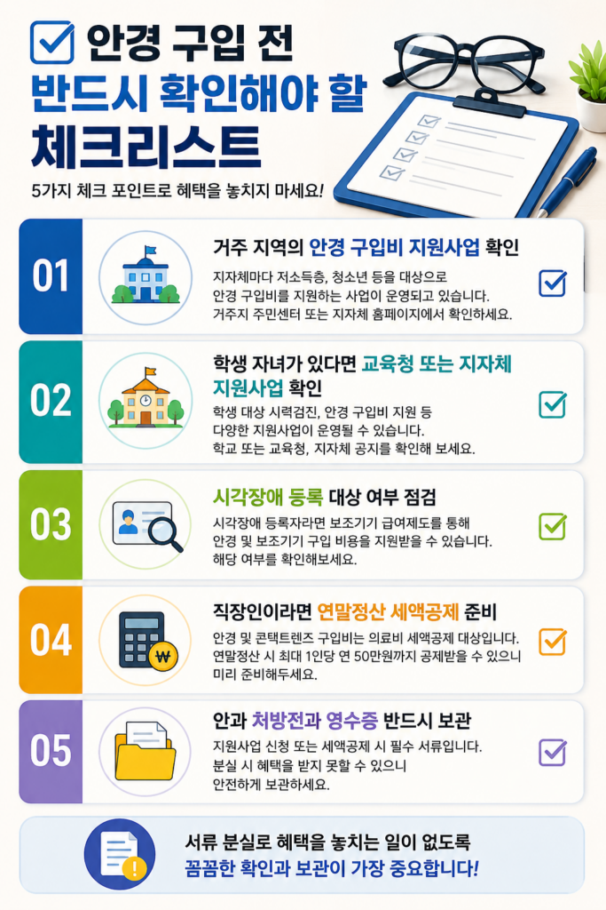 안경 구입 전 반드시 확인해야 할 체크리스트