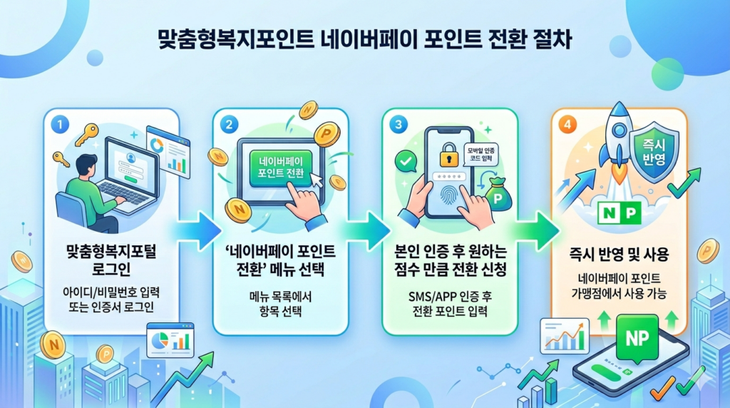 맞춤형 복지포인트 네이버페이 전환 방법