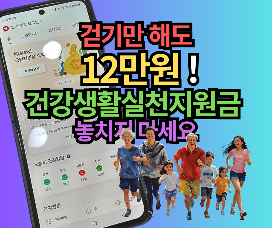 최대 12만원! 건강생활실천지원금제 신청 놓치지 마세요 2025년 (자격부터 꿀팁까지)