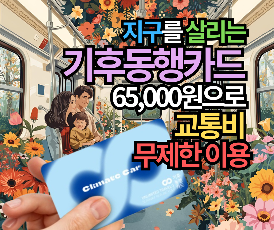 기후동행카드 65,000원으로 무제한 교통비 이용