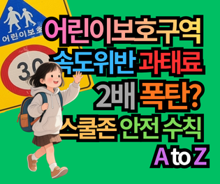어린이보호구역 속도위반 과태료 2배 폭탄? 60대 운전 선배의 스쿨존 안전 수칙 A to Z
