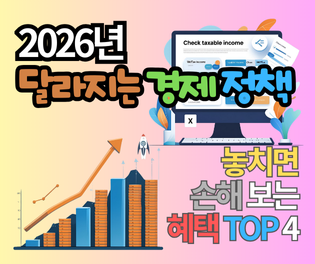 2026년 달라지는 경제 정책, 놓치면 손해 보는 혜택 TOP 4 완벽 정리