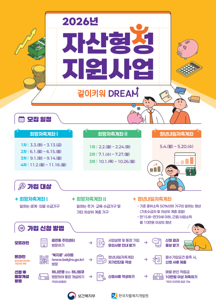 2026 희망저축계좌2 홍보 포스터