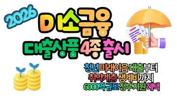 2026 미소금융 대출상품 4종 출시, 청년과 취약계층을 위한 6,000억 지원 총정리