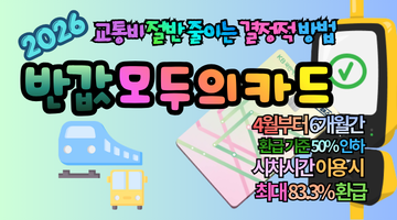 2026 반값 모두의카드 50% 환급! 교통비 절반으로 줄이는 결정적 방법