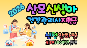 2026 산모 신생아 건강관리사 지원금, 신청 안 하면 손해 보는 최대 300만원 혜택 총정리