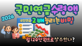 2026 국민연금 수령액 2배 늘리기: 부부 합산 120만 원의 덫에서 탈출하는 3가지 필살기