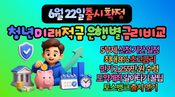2026 청년미래적금 은행별 금리 비교 6월 22일 확정, 안 들면 500만 원 손해 보는 신청 기간 총정리