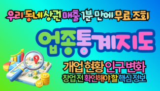 2026 업종통계지도, 창업 전 확인 안 하면 손해! 우리 동네 상권 매출 추이 5분 만에 조회하기!
