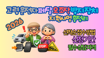 2026 고령 운전자 페달 오조작 방지 장치 지원사업 총정리｜740명 무상지원 신청 안 하면 손해